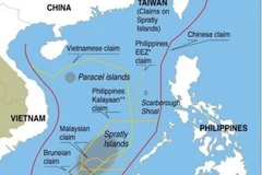 Yêu sách chủ quyền phi lý của Trung Quốc tại khu vực Biển Đông. (Nguồn: AFP)