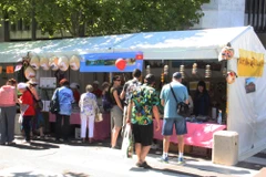 Gian hàng của Đại sứ quán Việt Nam tại Lễ hội đa văn hóa 2016 ở Canberra. (Ảnh: Khánh Linh/Vietnam+)