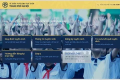 Năm nay, lần đầu tiên Hà Nội tuyển sinh đầu cấp trực tuyến. (Ảnh: PV/Vietnam+)
