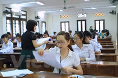 Thí sinh dự tuyển vào các trường đại học. (Ảnh: Xuân Mai/Vietnam+)