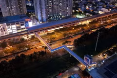 Ga An Phú là một trong 11 ga trên cao của tuyến metro số 1 Thành phố Hồ Chí Minh. (Ảnh: Hồng Đạt/TTXVN)