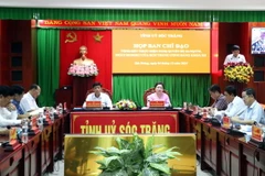 Ngày 4/12/2024, Ban chỉ đạo tỉnh Sóc Trăng họp tổng kết về sắp xếp tinh gọn bộ máy hiệu lực, hiệu quả. (Ảnh: Trung Hiếu/TTXVN)