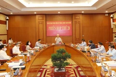 Tổng Bí thư Nguyễn Phú Trọng phát biểu kết luận Phiên họp thứ 20. (Ảnh: Trí Dũng/TTXVN)