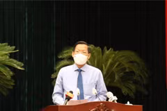 Ông Phan Văn Mãi phát biểu tại Kỳ họp. (Ảnh: TTXVN phát)