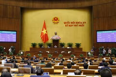 Kỳ họp thứ nhất Quốc hội khóa XV. (Ảnh: TTXVN)