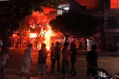 Hiện trường vụ hỏa hoạn. (Ảnh: Thanh Sang/TTXVN)