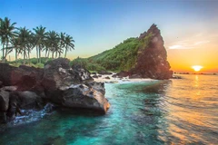 Công viên địa chất Lý Sơn. (Ảnh: Phước Ngọc/TTXVN)