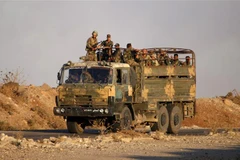 Binh sỹ Syria được triển khai tại khu vực Daraa ngày 6/7. (Nguồn: AFP/TTXVN)