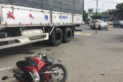 Hiện trường vụ tai nạn. (Ảnh: Nam Thái/TTXVN)