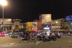 Hiện trường vụ tai nạn. (Ảnh: TTXVN phát)