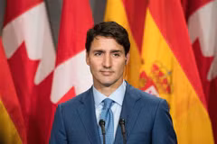 Thủ tướng Canada Justin Trudeau trong cuộc họp báo tại Montreal, Canada ngày 23/9/2018. Ảnh: (Nguồn: AFP/ TTXVN)