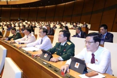Các đại biểu Quốc hội biểu quyết thông qua luật. (Ảnh minh hoạ: Văn Điệp/TTXVN)