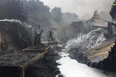 Hiện trường vụ cháy. (Ảnh: PV/Vietnam+)