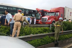 Hiện trường vụ tai nạn (Ảnh: CTV Anh Tuấn) 