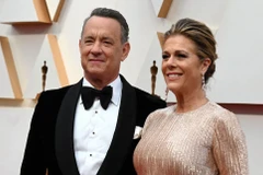 Tom Hanks và vợ Rita Wilson trong lễ trao giải Oscar vừa qua. (Nguồn: Telegraph)