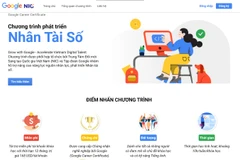Website Chương trình phát triển Nhân tài số của Trung tâm Đổi mới sáng tạo Quốc gia. (Ảnh chụp màn hình)