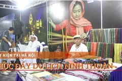 Nhiều hoạt động quảng bá du lịch Ninh Thuận ở phố đi bộ Hà Nội. (Ảnh: Minh Anh/Vietnam+)