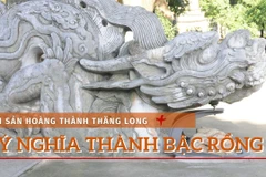 Nhân chứng lịch sử: Bảo vật quốc gia bậc thềm rồng Điện Kính Thiên. (Ảnh: Minh Anh/Vietnam+)