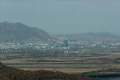 Quang cảnh khu công nghiệp chung Kaesong ở biên giới hai miền Triều Tiên, ngày 25/10/2018. (Ảnh: Yonhap/TTXVN)
