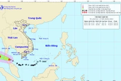 Sơ đồ đường đi của cơn bão. (Nguồn: nchmf.gov.vn)