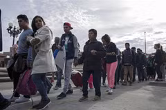 Người tị nạn Trung Mỹ tại khu vực Tijuana, Tây Bắc Mexico. (Ảnh: AFP/TTXVN)