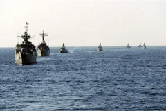 Tàu của hải quân Iran tham gia tập trận năm 2011. (Ảnh: Wikimedia Commons/TTXVN)