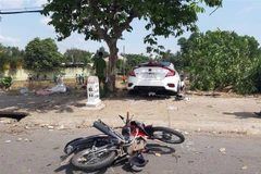 Hiện trường vụ tai nạn. (Ảnh: Nguyễn Văn Việt/TTXVN)