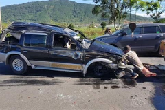 Hiện trường vụ tai nạn. (Ảnh: Nguyễn Dũng/TTXVN)