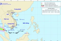 Vị trí và đường đi của cơn bão. (Nguồn: nchmf.gov.vn)
