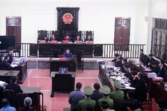 Ngày làm việc thứ 7 phiên tòa xét xử vụ sự cố y khoa tại Bệnh viện đa khoa tỉnh Hòa Bình. (Ảnh: Vũ Thị Hà/TTXVN)