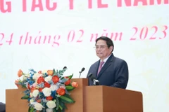 Thủ tướng Phạm Minh Chính phát biểu chỉ đạo hội nghị. (Ảnh: Dương Giang/TTXVN)