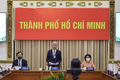 Phó Chủ tịch UBND Thành phố Hồ Chí Minh Võ Văn Hoan phát biểu tại hội nghị. (Ảnh: TTXVN)