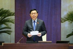 Chủ tịch Quốc hội phát biểu kết thúc chất vấn nhóm vấn đề thứ nhất thuộc lĩnh vực y tế. (Ảnh: Văn Điệp/TTXVN)