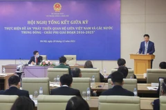 Thứ trưởng Bộ Ngoại giao Phạm Quang Hiệu phát biểu chỉ đạo. (Ảnh: Lâm Khánh/TTXVN)