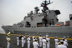 Tàu chiến chống ngầm lớn Đô đốc Panteleyev. (Nguồn: AFP)