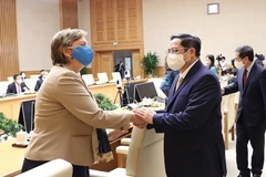 Thủ tướng Phạm Minh Chính tiếp Trưởng đại diện các Tổ chức Liên hợp quốc tại Việt Nam. (Ảnh: Dương Giang/TTXVN)