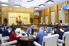 Quang cảnh phiên họp của Ủy ban Thường vụ Quốc hội. (Ảnh: Doãn Tấn/TTXVN)