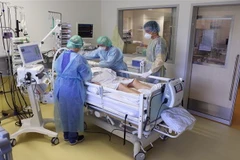 Nhân viên y tế điều trị cho bệnh nhân COVID-19 tại bệnh viện ở Magdeburg, miền Đông Đức ngày 28/4/2021. (Ảnh: AFP/TTXVN)