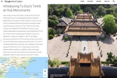 Thông tin giới thiệu về Lăng Tự Đức trong phiên bản số hóa 3D. (Nguồn: Dulichvietnam.org.vn)