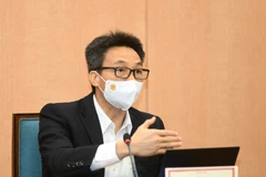 Phó Thủ tướng Chính phủ Vũ Đức Đam phát biểu chỉ đạo buổi làm việc. (Ảnh: TTXVN phát)