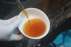 Nước mắm Khúc Phụ. (Ảnh: Hoa Mai/TTXVN)