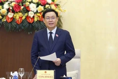 Chủ tịch Quốc hội Vương Đình Huệ phát biểu. (Ảnh: TTXVN)