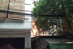 Hiện trường vụ hỏa hoạn. (Ảnh: TTXVN phát)