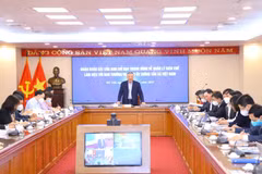 Quang cảnh buổi làm việc. (Ảnh: Văn Điệp/TTXVN)