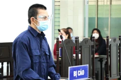 Bị cáo Nguyễn Trí Gioãn tại phiên tòa. (Ảnh: Tiên Minh/TTXVN)