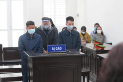 Các bị cáo tại phiên tòa. (Ảnh: Kim Anh/TTXVN)