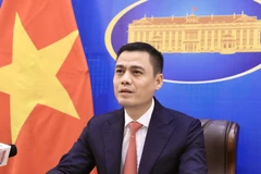 Thứ trưởng Ngoại giao Đặng Hoàng Giang dự Hội nghị Bộ trưởng Ngoại giao CICA lần thứ 6 theo hình thức trực tuyến. (Ảnh: Lâm Khánh/TTXVN)