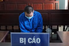 Bị cáo Nguyễn Hoàng Nhựt tại tòa. Ảnh: Lê Đức Hoảnh-TTXVN