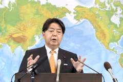 Ngoại trưởng Nhật Bản Yoshimasa Hayashi. (Nguồn: Kyodo)
