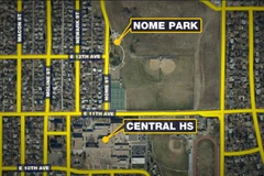 Vị trí công viên Nome - nơi xảy ra vụ nổ súng. (Nguồn: Bing)